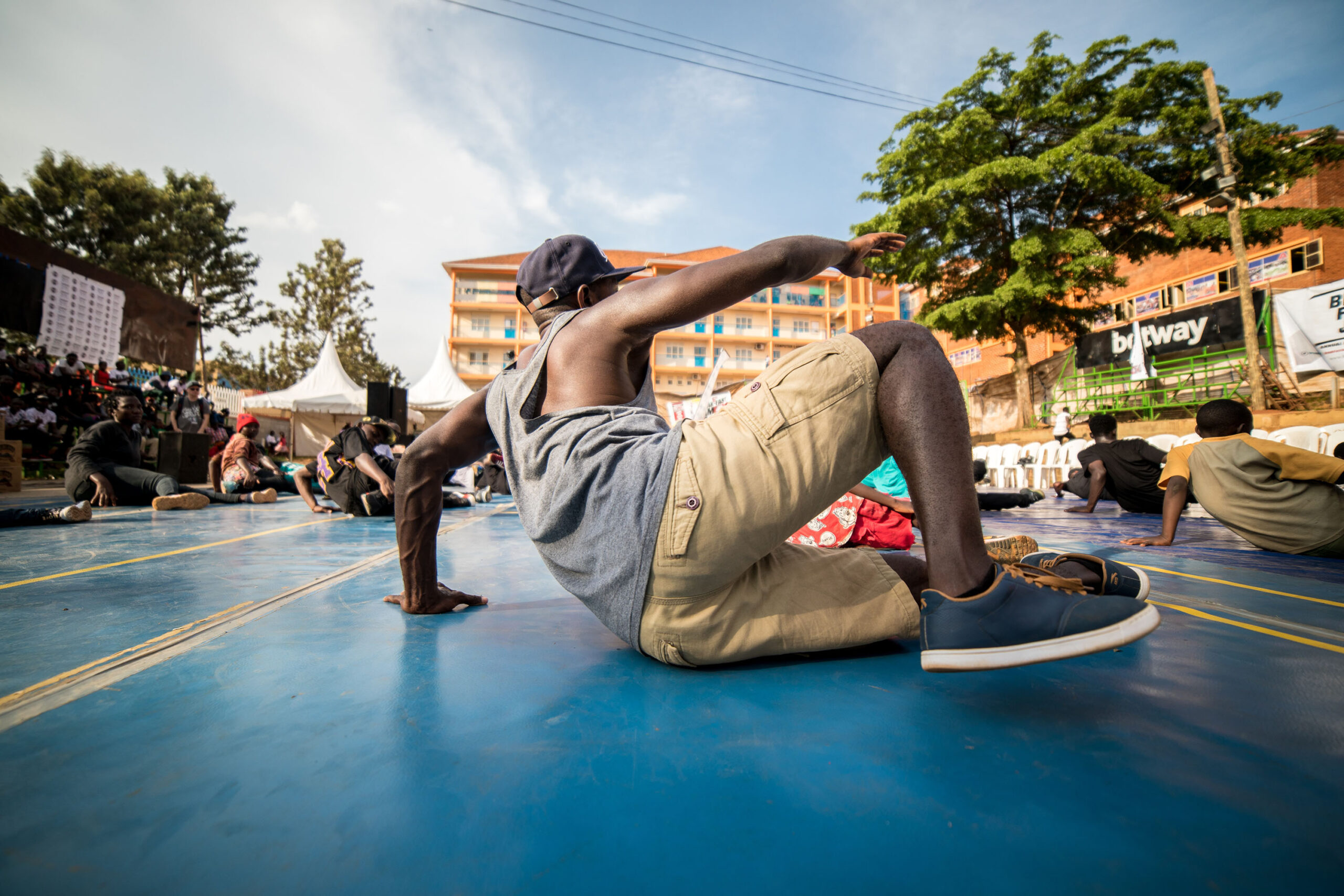 Man Showing his Strength