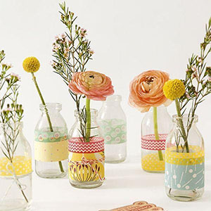 Washi Tape Vases