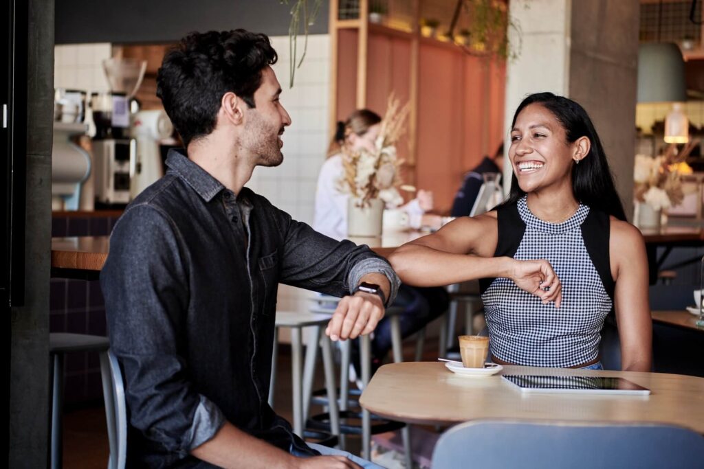 Picture of Laughing Couple in restaurant