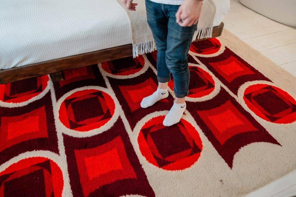 Picture of beautiful red rugs