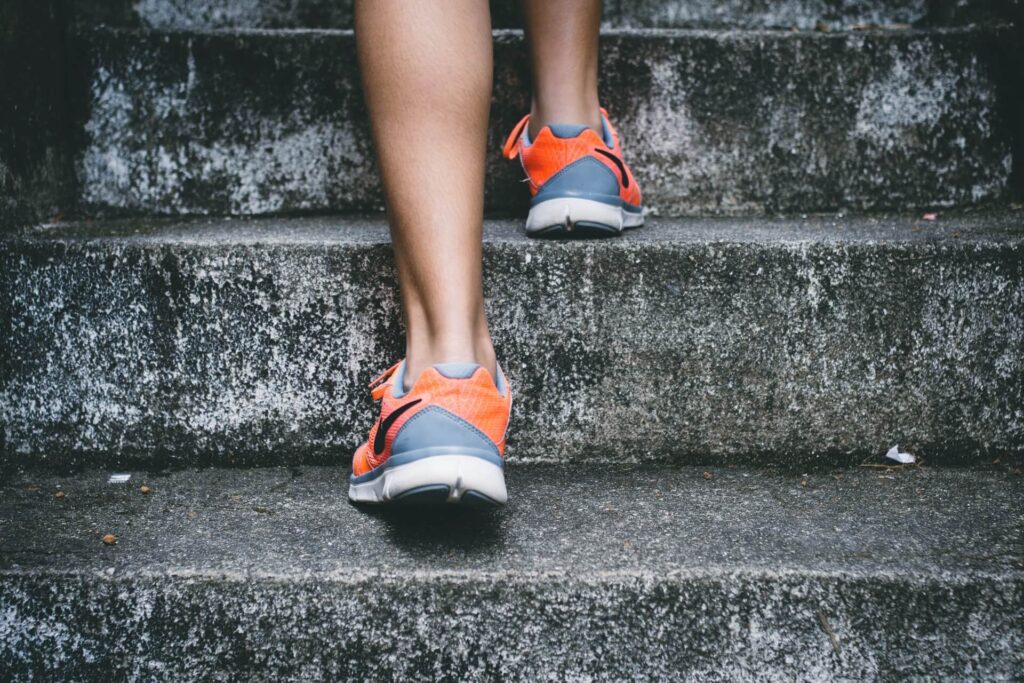 Picture of Healthy Person Running on Stairs