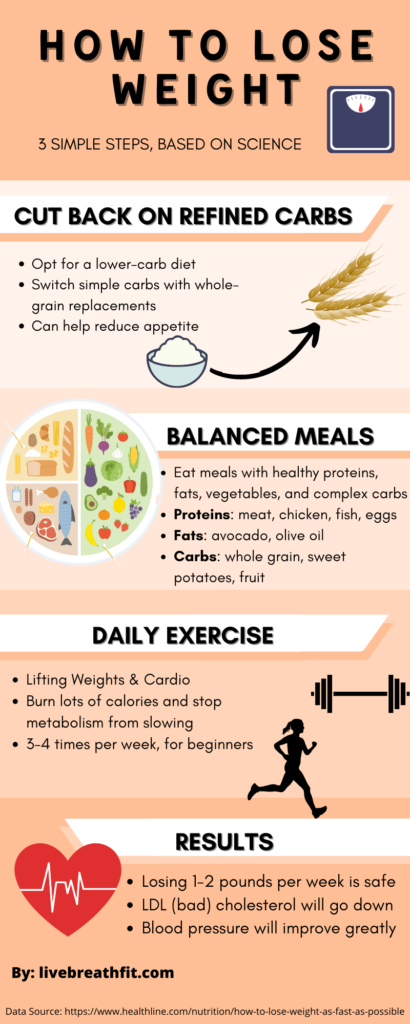 Infographic How to lose weight
