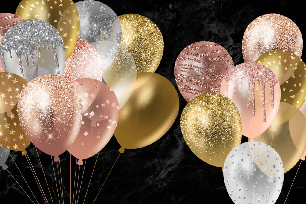 Picture of Glitter Balloons - Birthday Party Idea