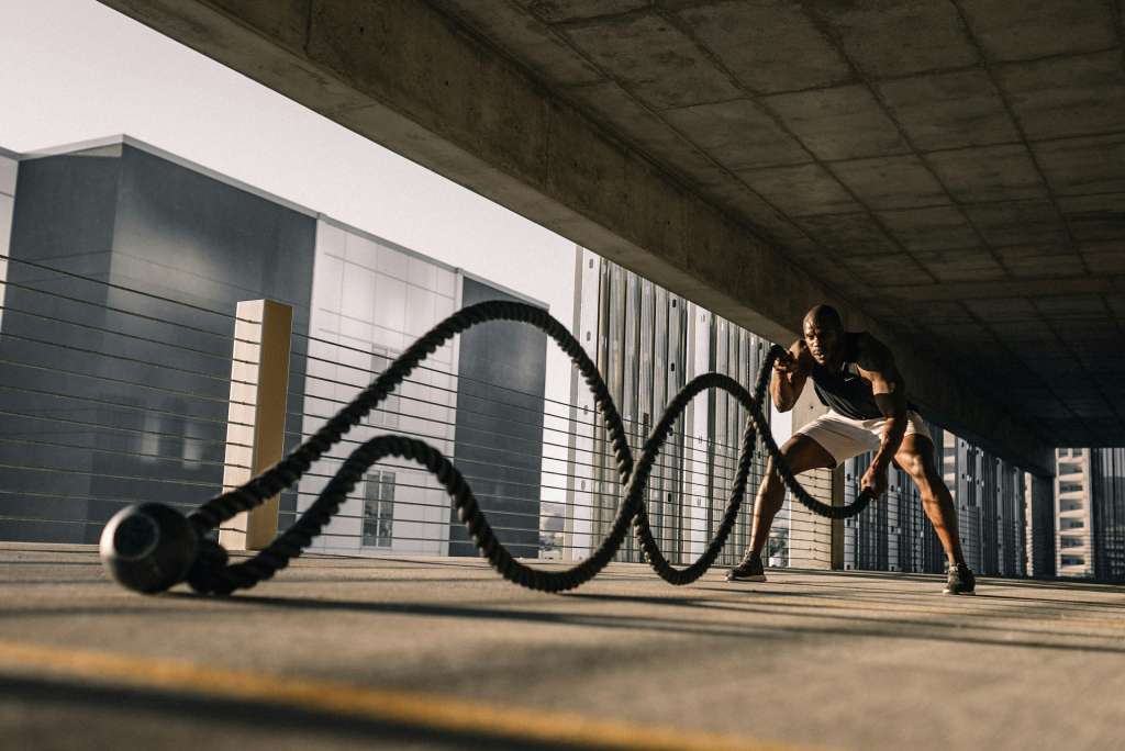 Picture of black man doing hiit workout