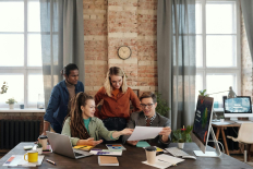 Picture of a Group of People Making Strategic Marketing Planning